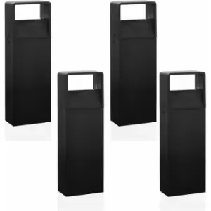 Image of 4 PACK IP44 Outdoor Pedestal Light Modern Anthracite 6W LED Wall Gate Post