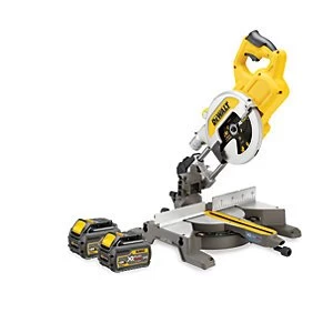 Image of DEWALT DCS777T2 XR Flexvolt 54V Cordless Sliding Mitre Saw 216mm With 2 X 6.0Ah Batteries