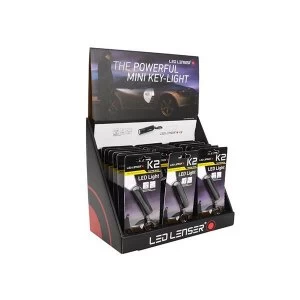 Image of Ledlenser K2 Key-Light Keyring Torch POS (18 x K2) with Auto Header