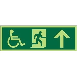 Image of Stewart Superior PDPSP094SRP Screw Plastic Sign 450x150 Wheel Chair