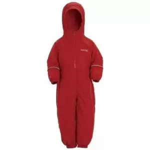 Image of Regatta Kids Splosh III Breathable Waterproof Puddle Suit boys's Childrens Jumpsuit in Red - Sizes 18 / 24 months,12 mois,2 / 3 ans,5 / 6 years
