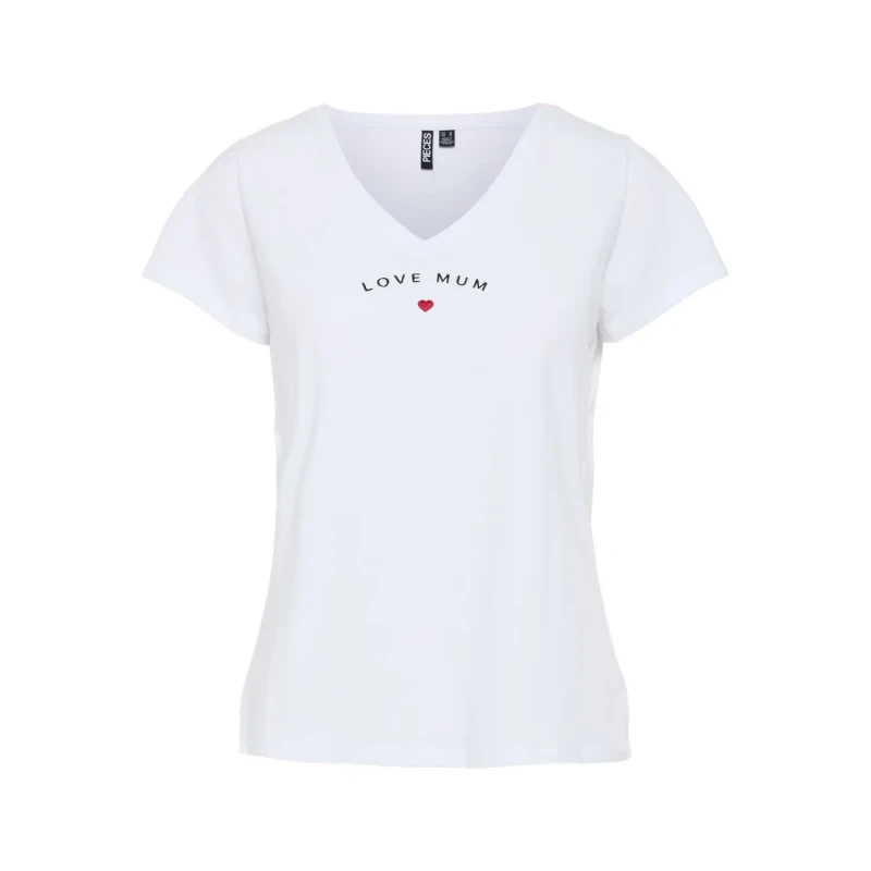 Image of Pieces Womens T-Shirt Pieces Pcserima Fc Blanc Female S 17156280-4698016