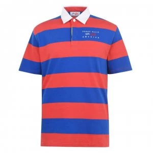 Image of Perry Ellis Perry Rugby Short Sleeve Polo Shirt - 620 Poppy Red