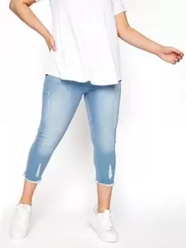 Image of Yours Cat Scratch Crop Jegging - Blue Size 26, Women