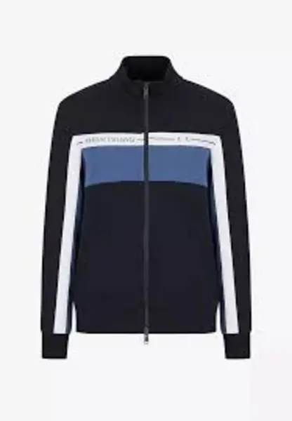 Image of Armani Exchange Colourblock Zip Thru Track Top