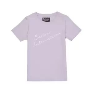 Image of Barbour International Girls Rossin T-Shirt - Purple