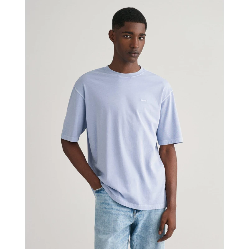 Image of Gant Sunfaded Short Sleeves T-Shirt Blue male S
