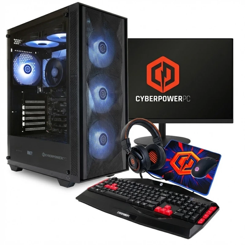 Image of CyberpowerPC CyberPowerPC VV2433 AMD Ryzen 5 8500G 16GB DDR5-SDRAM 1TB SSD Windows 11 Home Midi Tower PC Black VV2434