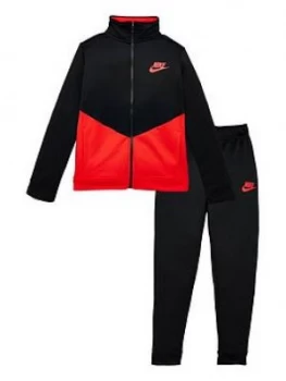 Image of Nike Boys Nsw Core Futura Poly Tracksuit - Black/Red