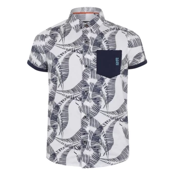 Image of SoulCal Short Sleeve Shirt Infant Boys - White Fern