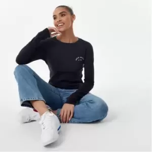 Image of Jack Wills Slim Fit Long Sleeve Tee - Black