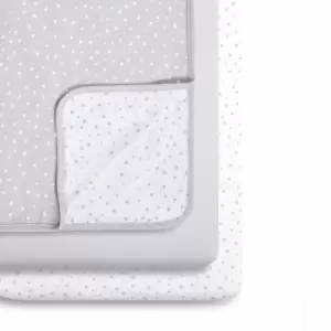 Image of 3pc Crib Bedding Set - Grey Spots