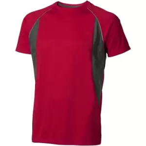 Image of Elevate Mens Quebec Short Sleeve T-Shirt (S) (Red/Anthracite)