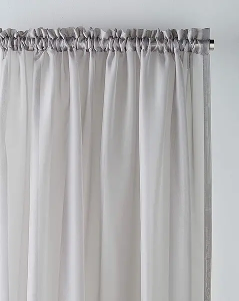 Image of Pair of Crystal Plain Voiles Silver 145X122 OH14516