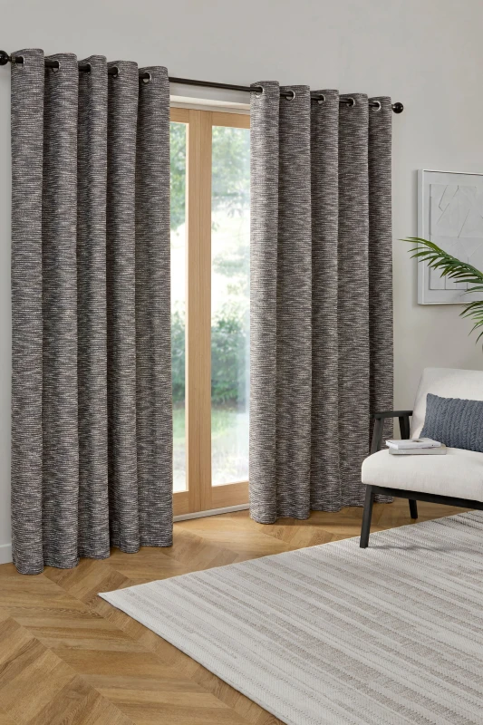 Image of Curtina Talon Jacquard Ready Made Eyelet Curtains Blue