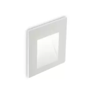 Image of Ideal Lux LED Outdoor Square Recessed Wall Light White IP65, 4000K