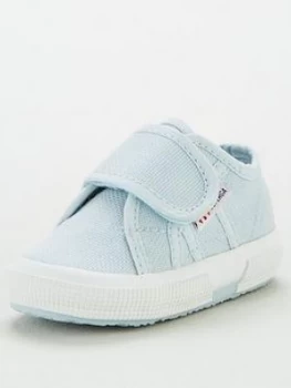 Image of Superga 2750 Baby Boys Strap Classic Plimsoll Pumps - Sky Blue