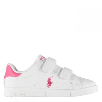 Image of Polo Ralph Lauren Bilton Touch Fastening Trainers Infants - White/Fuschia