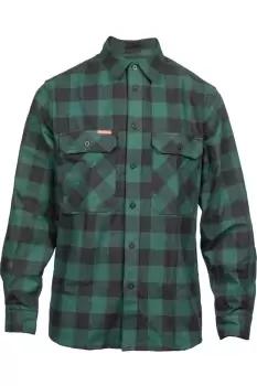 Image of Hard Yakka Long Sleeve Check Flannel Shirt Green EU Size Sml