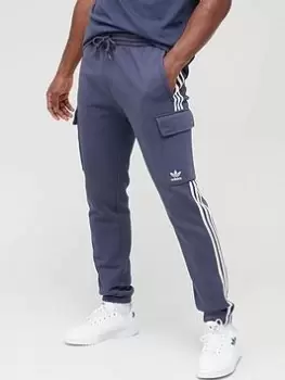 Image of adidas Originals Big Pocket 3 Stripe Pants - Navy Size XS Men