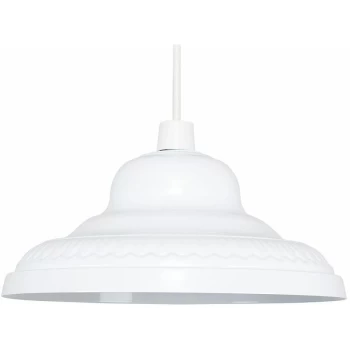 Image of Minisun - Vintage Retro Metal Easy Fit Ceiling Pendant Lamp Shade - White