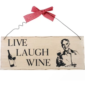 Image of Live, Laugh, Wine Hanging Sign
