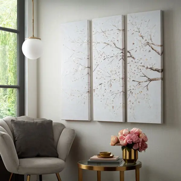 Image of ART FOR THE HOME Art For The Home - Blossom Tree Trail Set of 3 Printed Canvas 114201