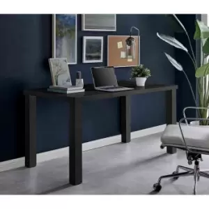 Image of Furniture Box Pivero Black High Gloss Home Office Writing Desk Large