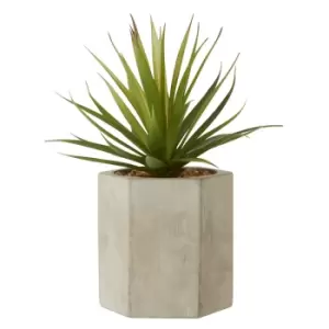 Image of Interiors By Premier Sword Grass Ceramic Pot - Grey