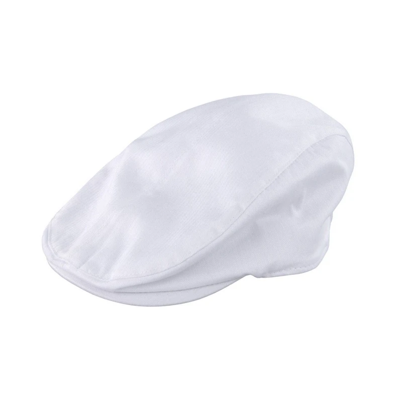 Image of Result Womens Gatsby Herringbone Flat Cap in White Size: Large White Female L