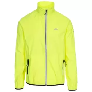 Image of Trespass Mens Retract Hi-Vis Packaway Waterproof Jacket. (S) (Hi Visibility Yellow)