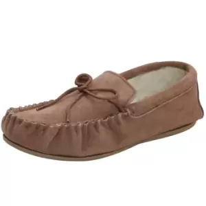 Image of Eastern Counties Leather Unisex Wool-blend Hard Sole Moccasins (7 UK) (Camel)