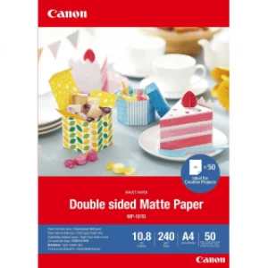 Image of Canon MP-101D A4 White Double-sided Matte Paper 240gsm x 50