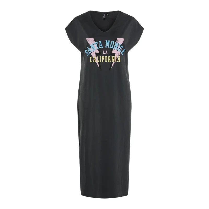 Image of Pieces Womens t-shirt dress Pieces Ann Noir Female M