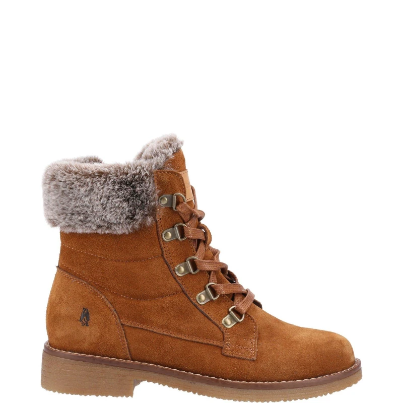 Image of Hush Puppies Womens Florence Suede Lace Up Mid Height Boots UK Size 7 (EU 40) TAN HUS479-TAN-7
