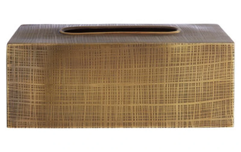 Image of Premier Housewares Madison Tissue Box Gold