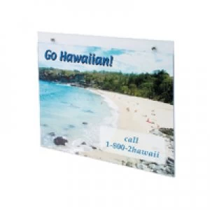 Image of Deflecto Clear Wall Sign A4 Holder Landscape DE469YTCRY