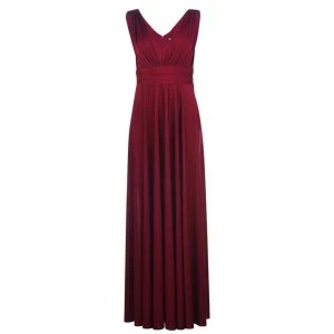 Image of Biba Deep V Maxi Dress - Berry
