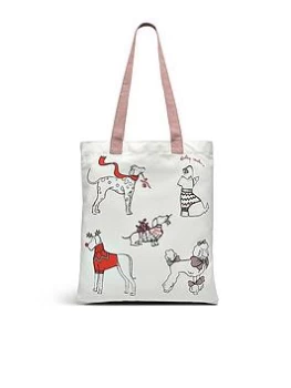 Image of Radley Off On A Snowy Adventure Medium Tote Bag - Chalk