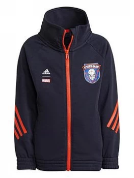 Image of adidas Kids Boys Disney Marvel&reg; Spider-Man Sweatshirt - Navy/Red Size 2-3 Years