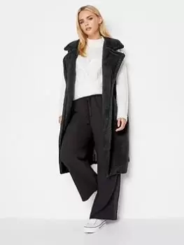 Image of PixieGirl Petite Teddy Longline Gilet, Black, Size 10, Women