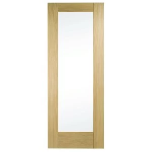 Image of Wickes Oxford Internal Glazed 1 Panel Oak Veneer Door - 1981x762mm