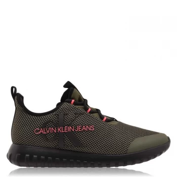Image of Calvin Klein Jeans Calvin Reiland Slip On Trainers - Olive Night