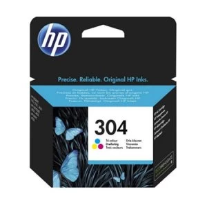 Image of HP 304 Tri Colour Ink Cartridge