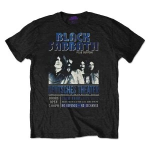 Image of Black Sabbath - Deutsches '73 Unisex Medium T-Shirt - Black