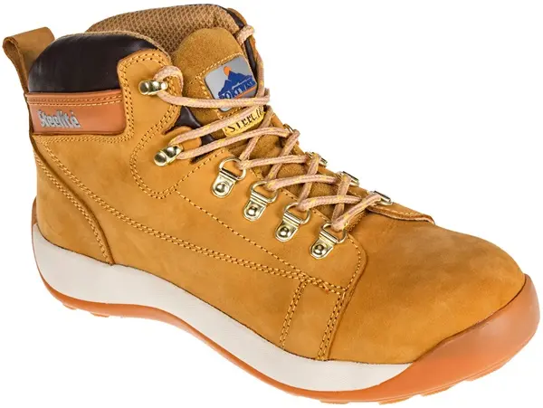 Image of Portwest Steelite SB HRO Mid Cut Nubuck Safety Boots FW31HOR44 Colour: Honey