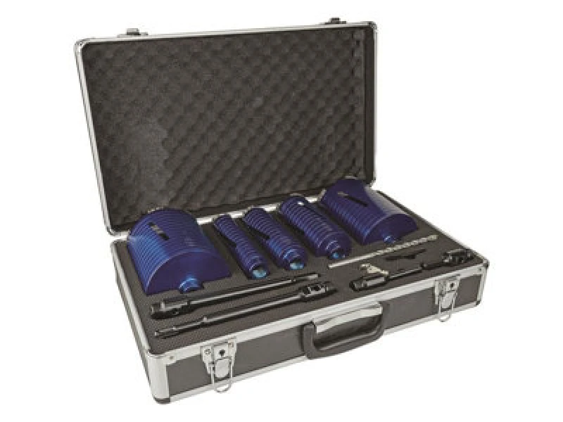 Image of MEXCO MEXCO A11DCDKIT5 Slotted Dry Core Drill XCEL Grade Kit, 11 Piece MEXA11DCDK11 MEXCO 11 PIECE DCXCEL SLOTTED DRY CORE DRILL KIT