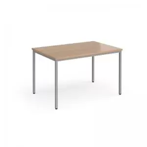 Image of Flexi 25 rectangular table with silver frame 1200mm x 800mm - beech