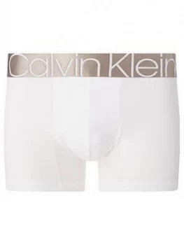 Image of Calvin Klein Silver Waistband Trunks - White