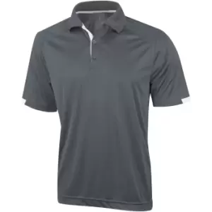 Image of Elevate Mens Kiso Short Sleeve Polo (L) (Steel Grey)